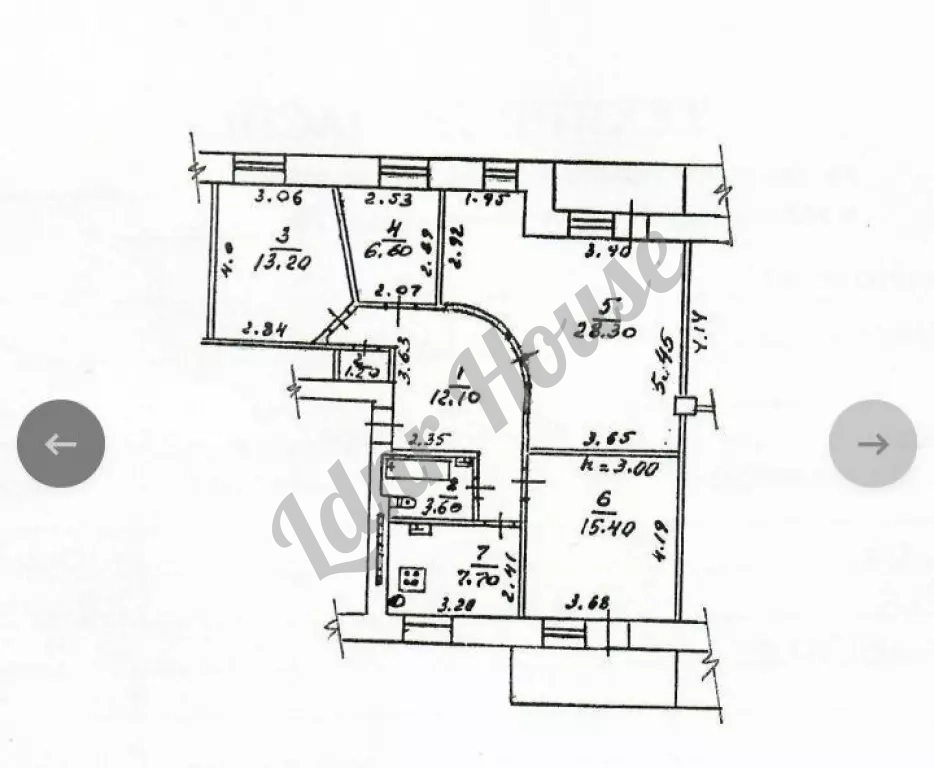 4-ком.Кв. 92 м² | Этаж: 4/4